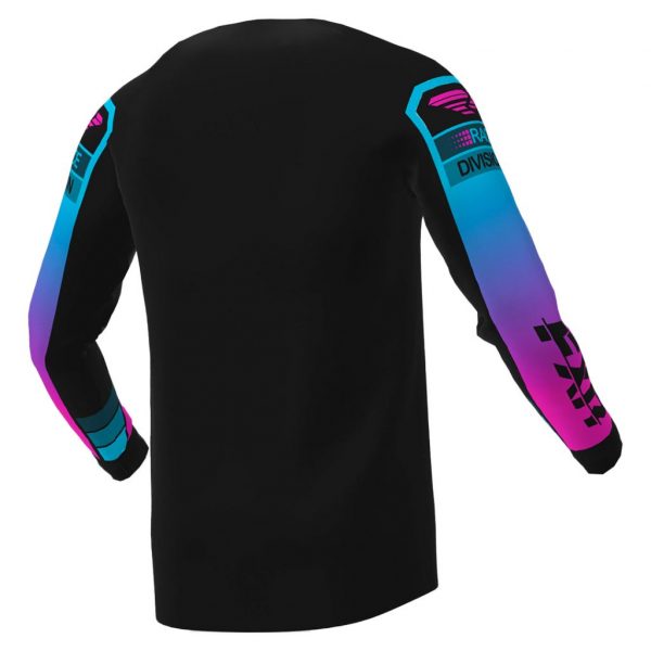 CAMISA MX FXR RACING CLUTCH MX BLACK / SKY / PINK