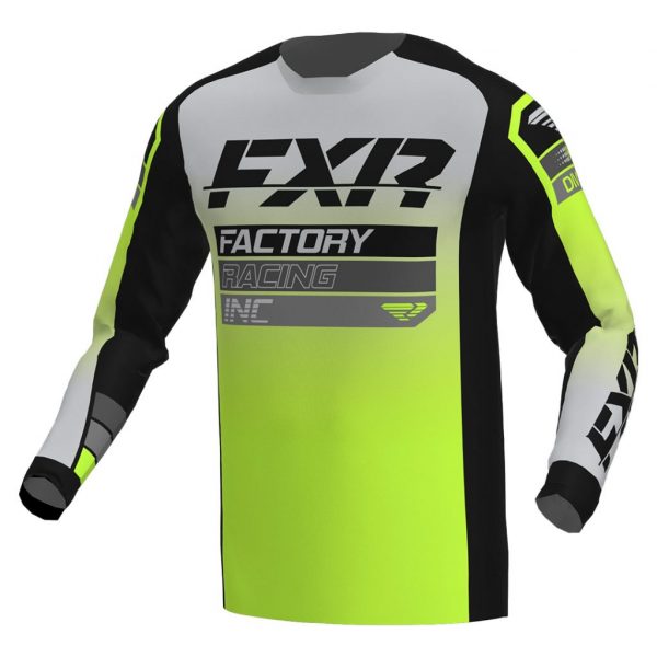 CAMISA MX FXR RACING CLUTCH MX BLACK / GREY / HIVIS