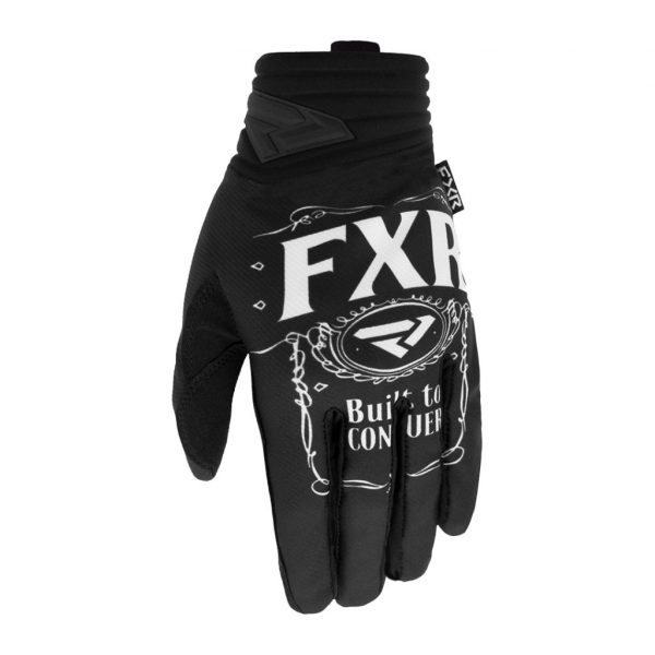 LUVA MX FXR RACING PRIME MX CONQUER BLACK / WHITE