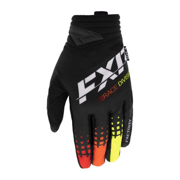 LUVA MX FXR RACING PRIME MX BLACK / RED / ORANGE