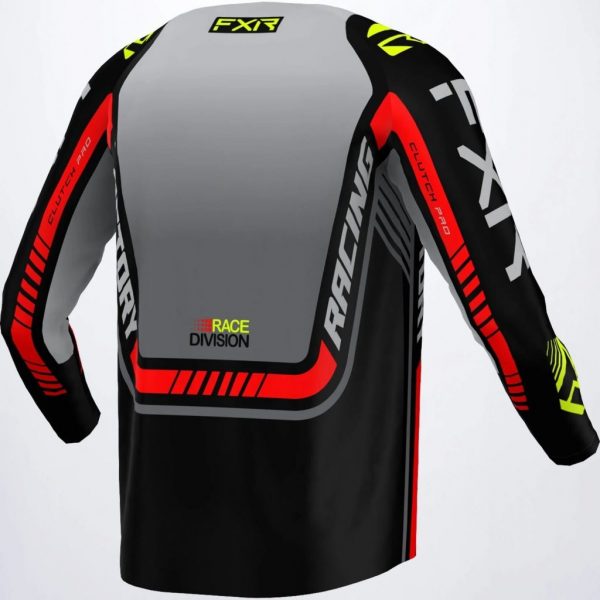 CAMISA MX FXR RACING CLUTCH PRO MX GREY / BLACK / HIVIS BLACK OPS
